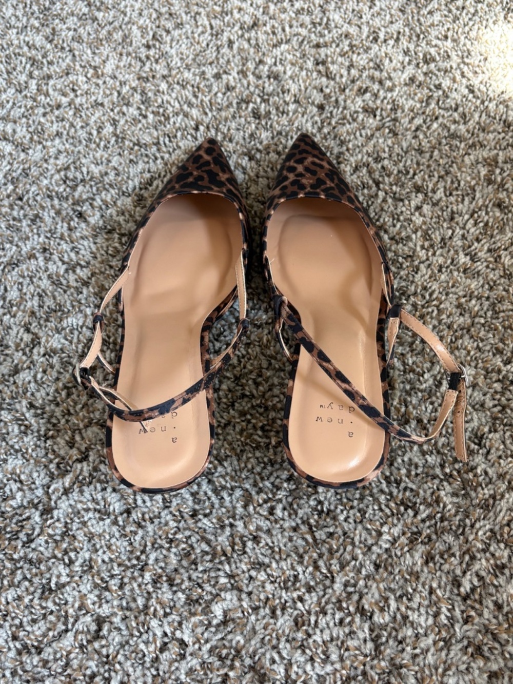 A New Day Annette Satin Slingback Kitten Heels - Size 11M - Picture 8 of 9